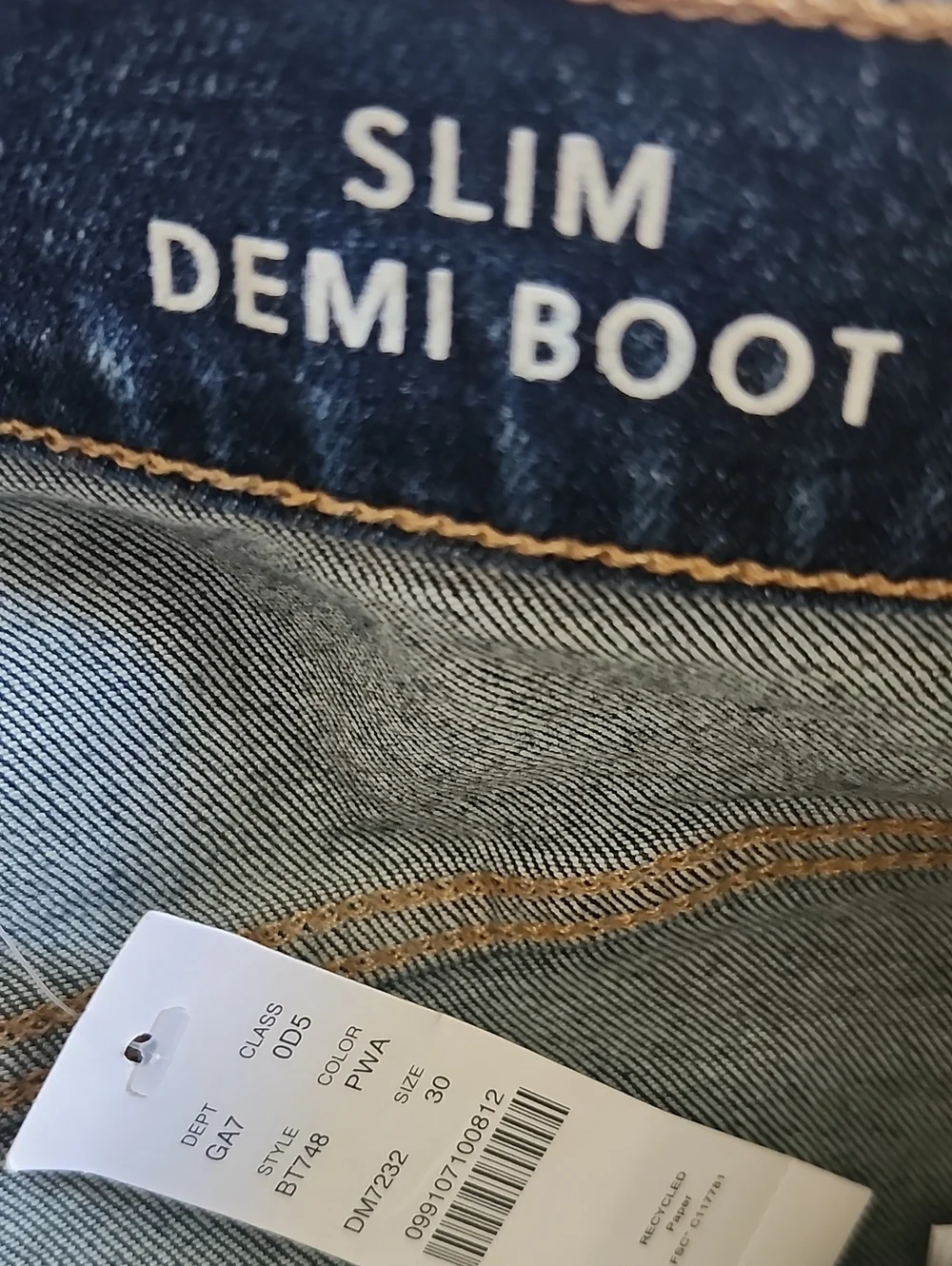 J. Crew NWT Slim Demi Boot, Medium Blue Wash, High Rise Denim Jeans, 30
